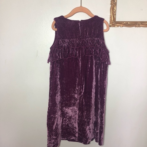 Peek Fleur Des Champs Floral Dress Size Large 10 purple velvet - Picture 8 of 9